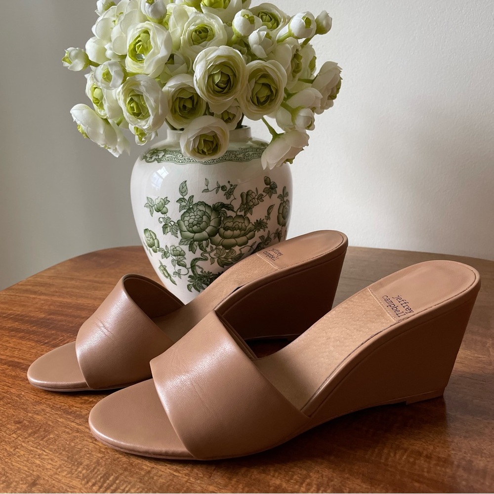 Jeffrey Campbell Tan Wedge Sandals